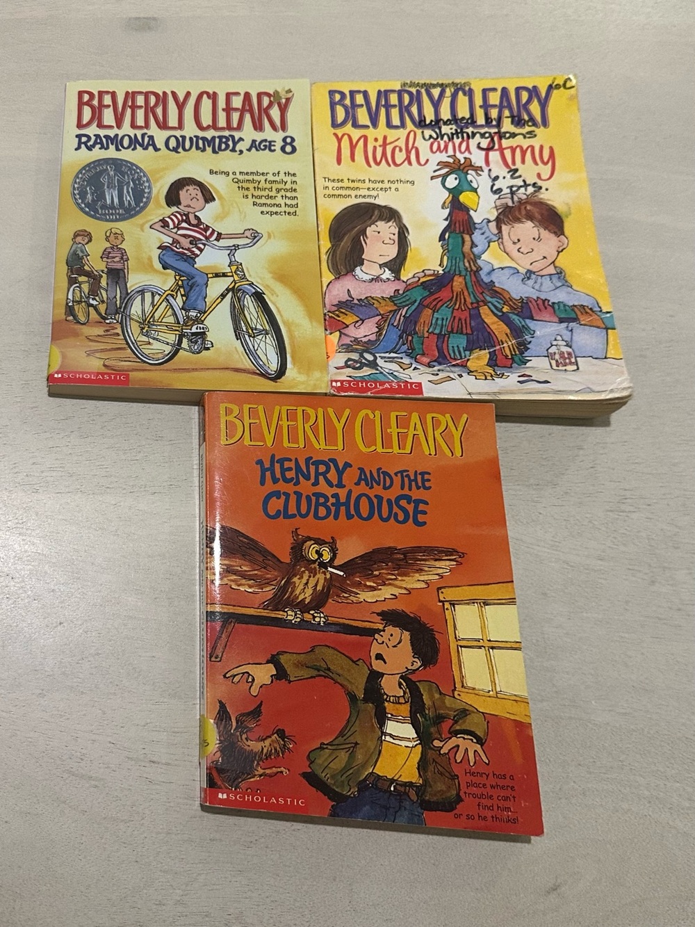 Beverly Cleary. Paperback Book Bundle of 3